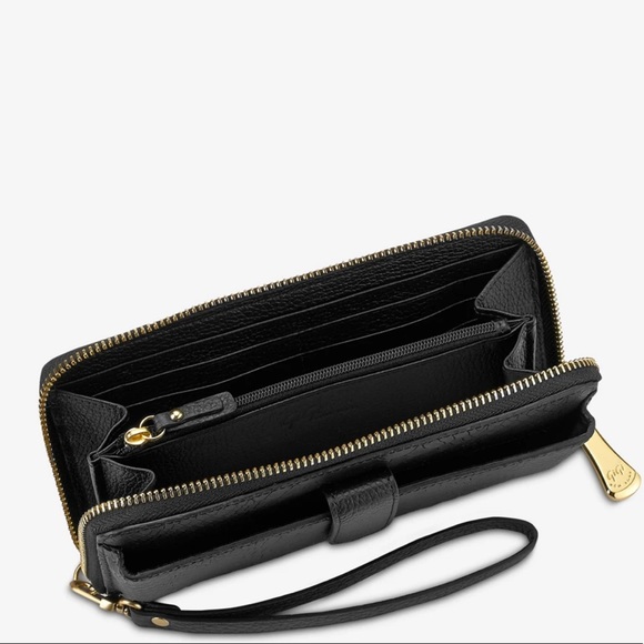 Gigi New York Black Embossed Python Wallet - Picture 4 of 4